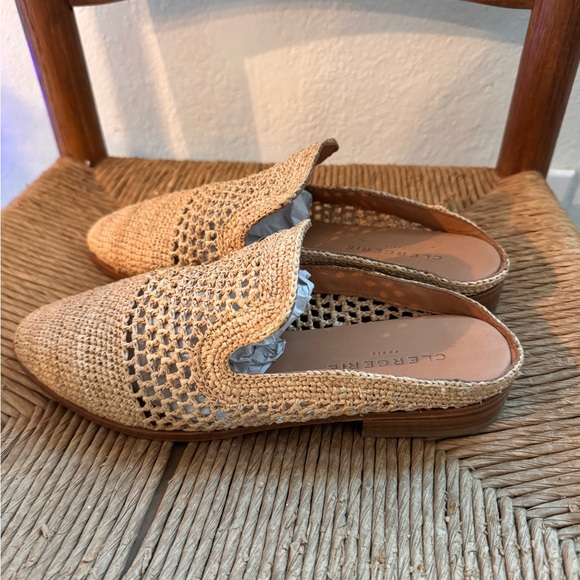 Robert Clergerie Antes Slide 39 9 Raffia Slide NEW - Picture 4 of 7